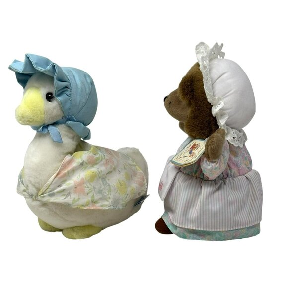 EDEN Peter Rabbit Lot 7 Plush Squirrel Frog Duck Hedgehog Beatrix Potter Vintage - Picture 12 of 16